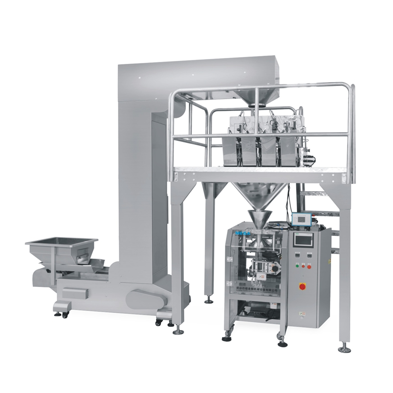 Scheme of Vertical Packaging Machine with Linear Scale for Granules